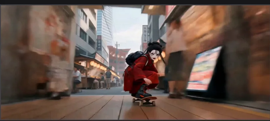 Heroine 2 — the crimson skater bombing a yatai alley